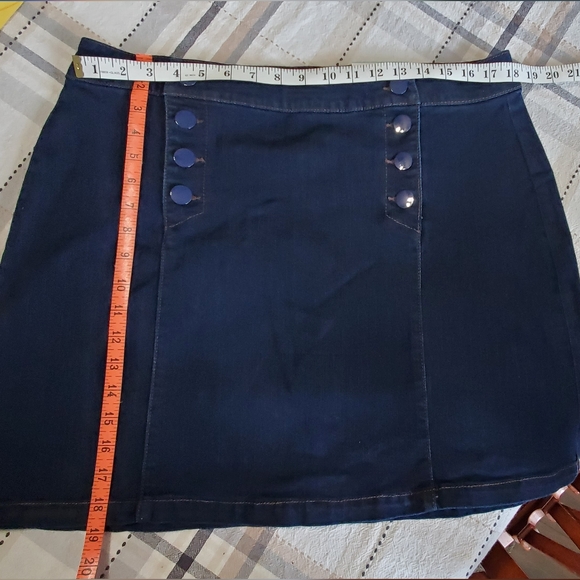 CHARTER CLUB DENIM SAILOR BUTTONED MINI SKIRT - Picture 6 of 6